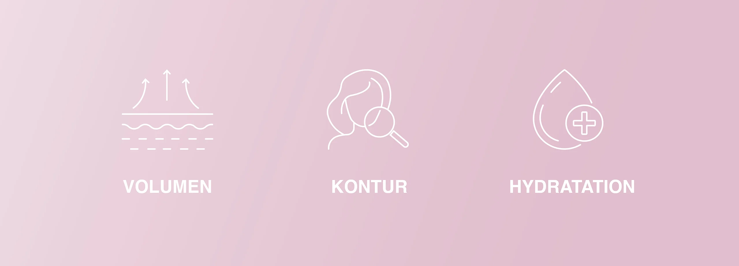 Icons volumen kontur hydratation