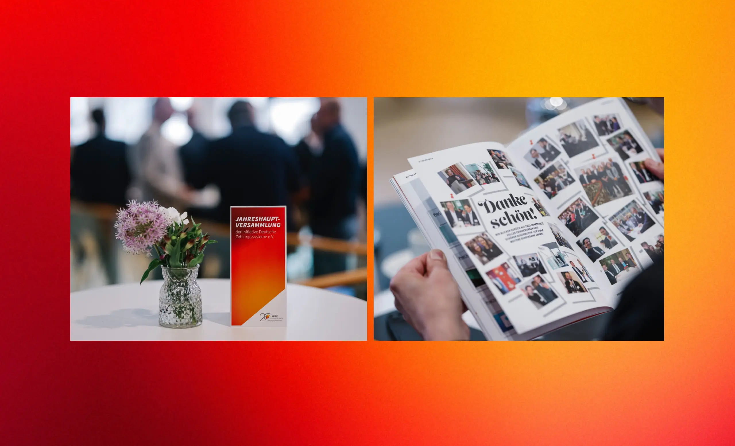 20 Jahre IDZ Initiative Deutsche Zahlungssysteme e. V. Jahreshauptversammlung Tisch Flyer Broschüre