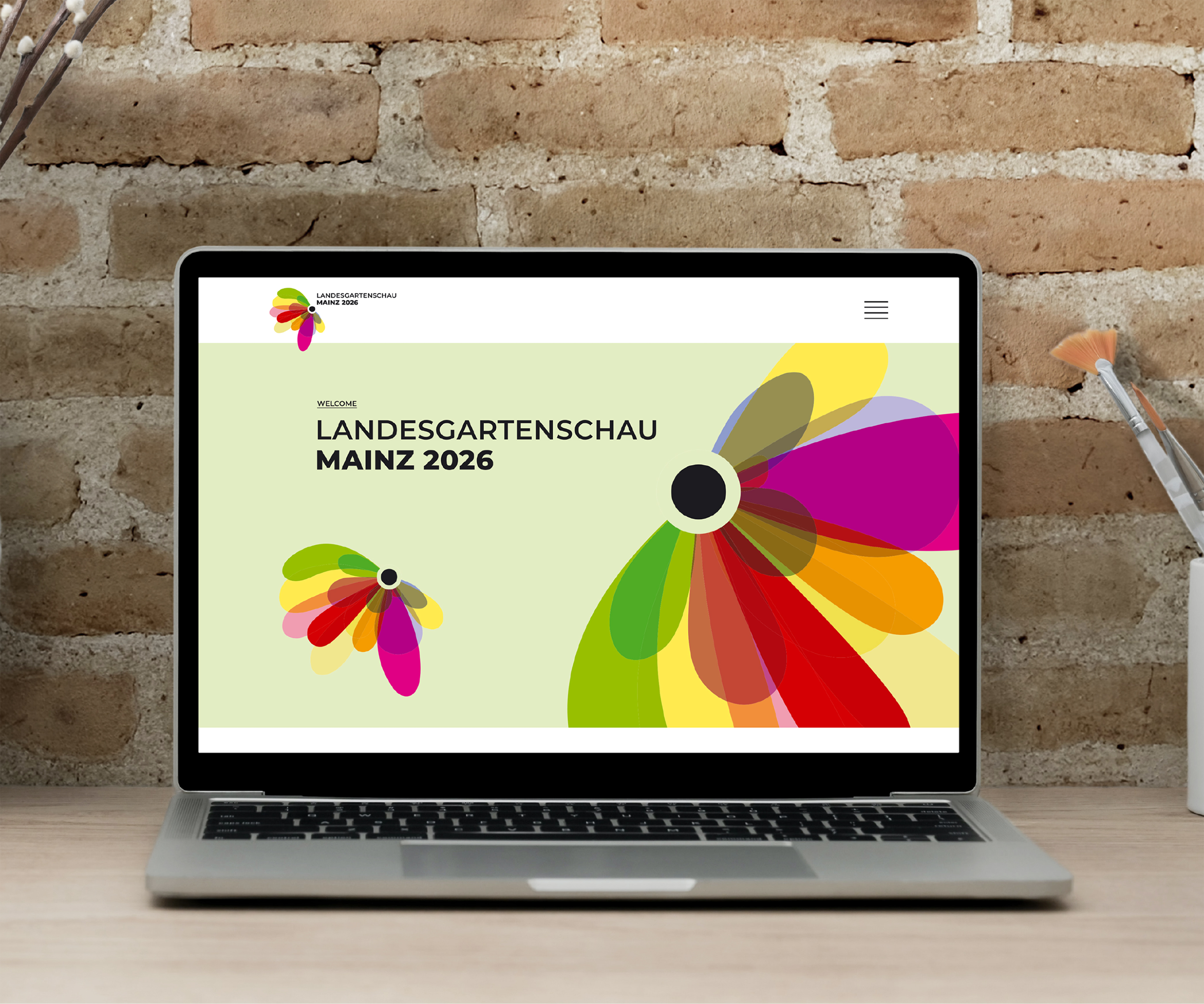 Landesgartenschau Mainz Logo Mockup Website Landingpage