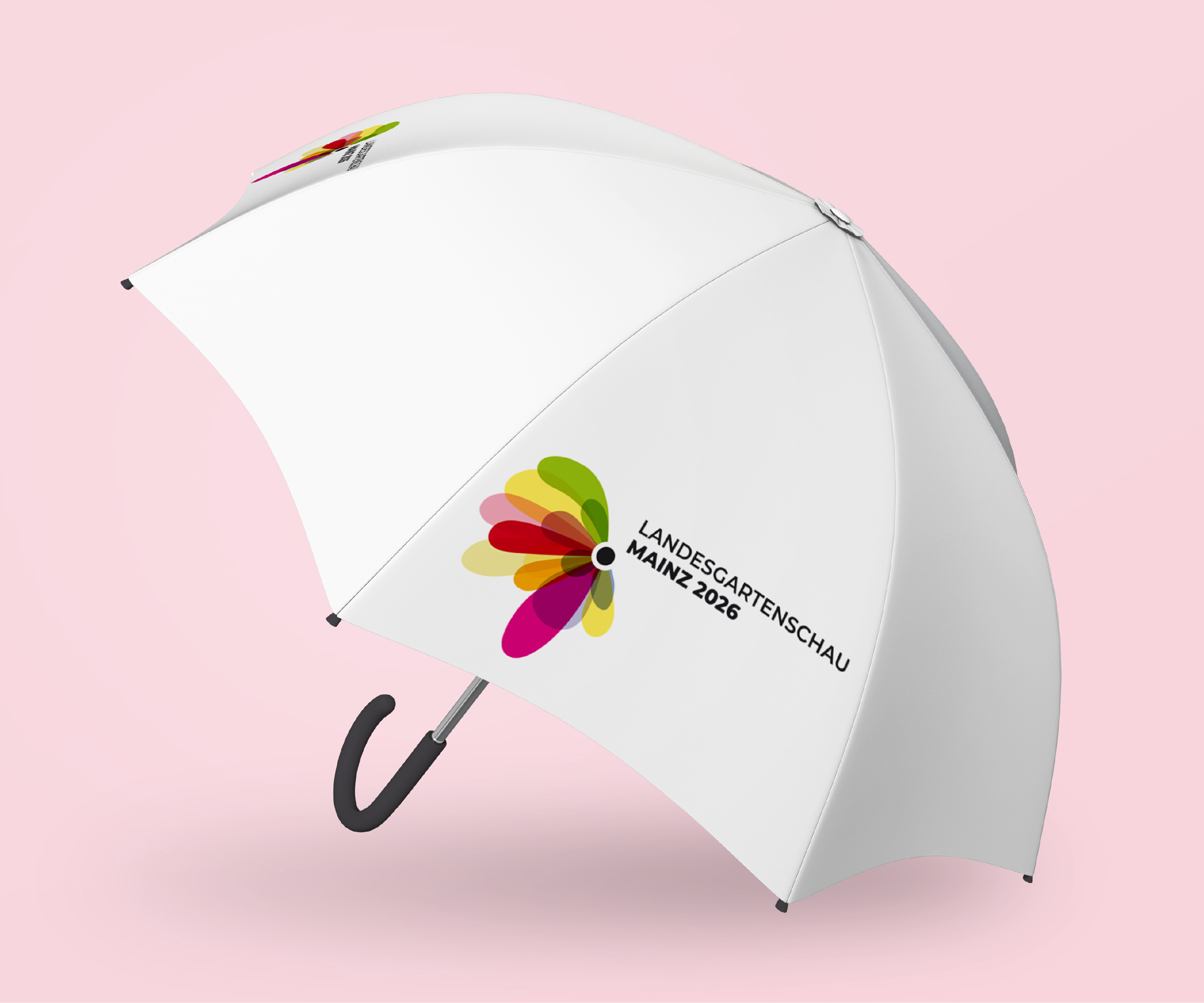 Landesgartenschau Mainz Logo Mockup Regenschirm Give Away