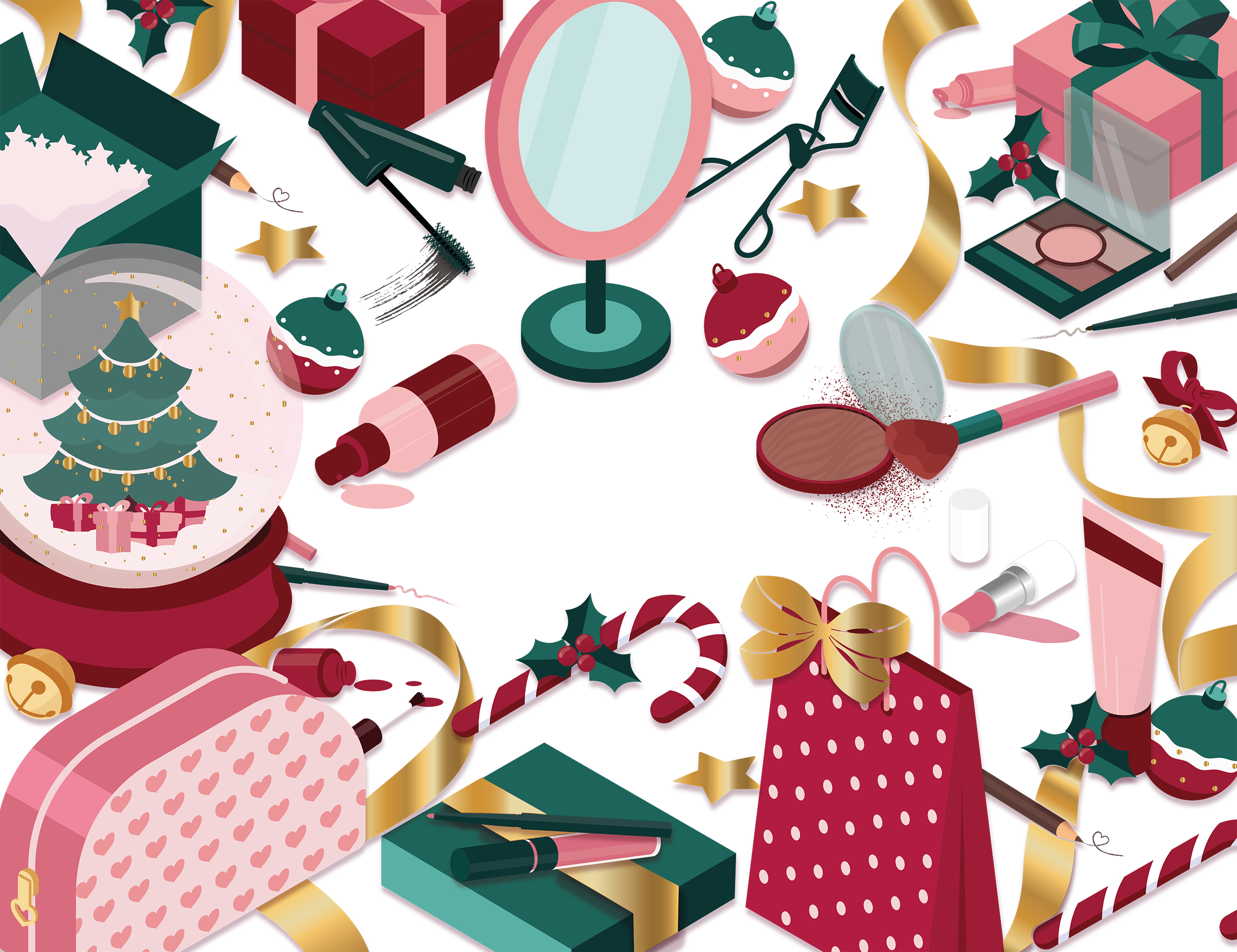 Manhattan Adventskalender Front Wimmelbild Weihnachten Kosmetik