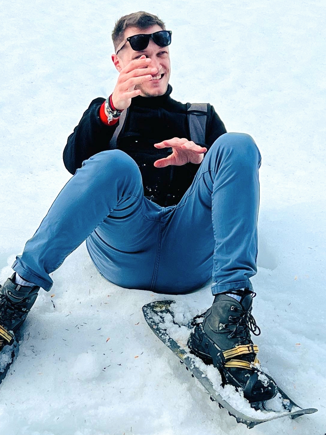 Jochen beim 2m Teamevent Schneeschuhwandern